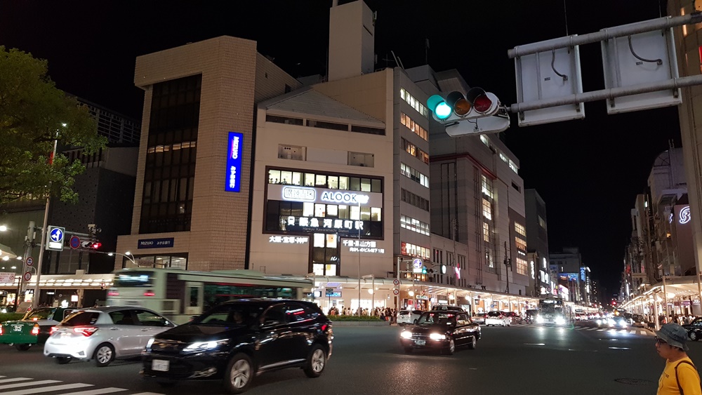 Un boulevard à Kyoto