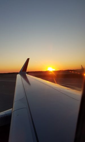 arrivée à l'aéroport
